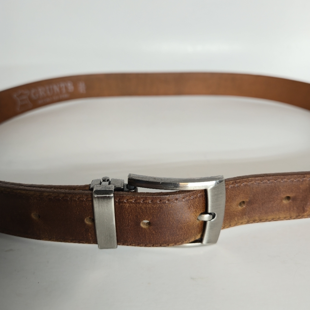 Men's Brown Leather Belt 36/90 Made In Peru